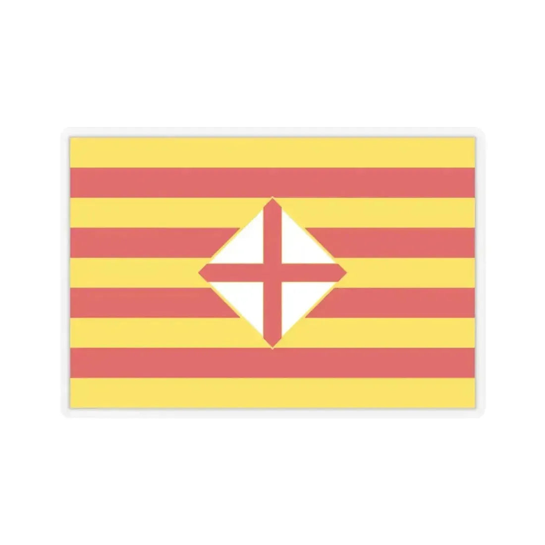 Flag of Barcelona - STICKER Vinyl Kiss-Cut Decal 3 Inch Transparent - The Sticker Space