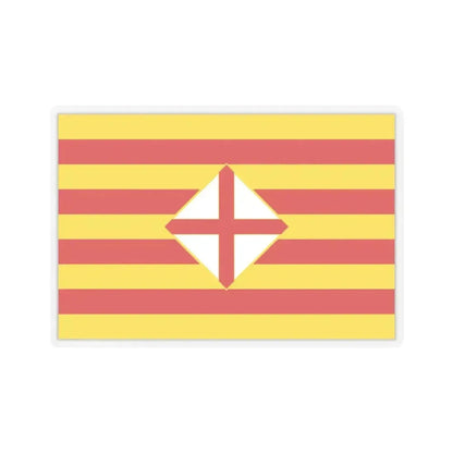Flag of Barcelona - STICKER Vinyl Kiss-Cut Decal 3 Inch Transparent - The Sticker Space
