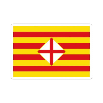 Flag of Barcelona - STICKER Vinyl Kiss-Cut Decal 3 Inch White - The Sticker Space