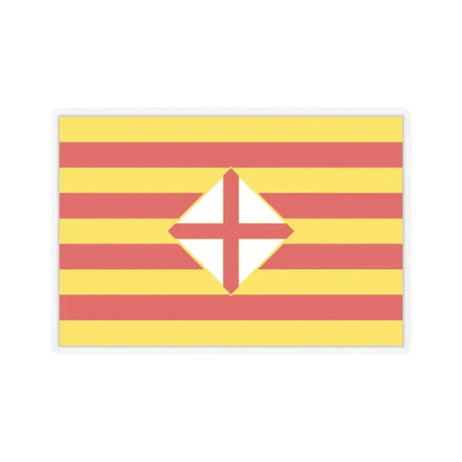 Flag of Barcelona - STICKER Vinyl Kiss-Cut Decal 4 Inch Transparent - The Sticker Space