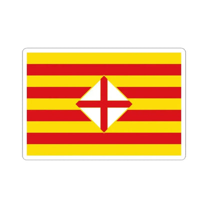 Flag of Barcelona - STICKER Vinyl Kiss-Cut Decal 4 Inch White - The Sticker Space
