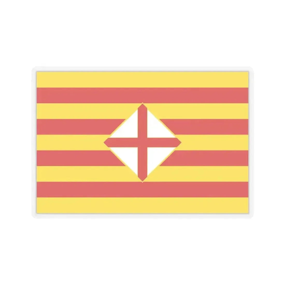 Flag of Barcelona - STICKER Vinyl Kiss-Cut Decal 6 Inch Transparent - The Sticker Space