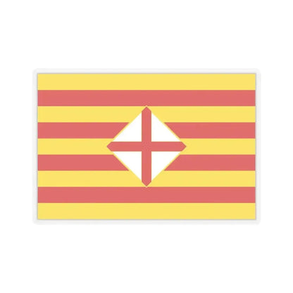 Flag of Barcelona - STICKER Vinyl Kiss-Cut Decal 6 Inch Transparent - The Sticker Space