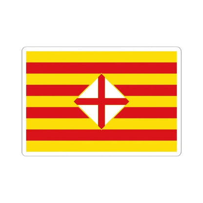 Flag of Barcelona - STICKER Vinyl Kiss-Cut Decal 6 Inch White - The Sticker Space