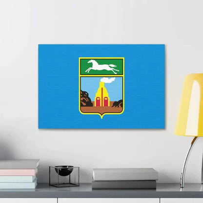 Flag of Barnaul Russia - Canvas Wall Art - The Sticker Space
