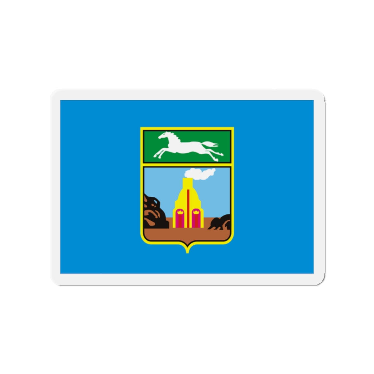 Flag of Barnaul Russia - Die-Cut Magnet-2" x 2"-The Sticker Space