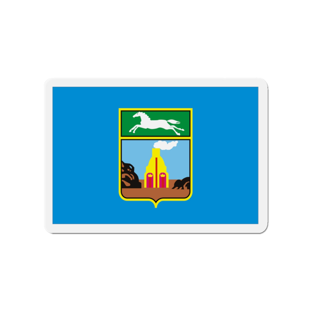 Flag of Barnaul Russia - Die-Cut Magnet-3" x 3"-The Sticker Space