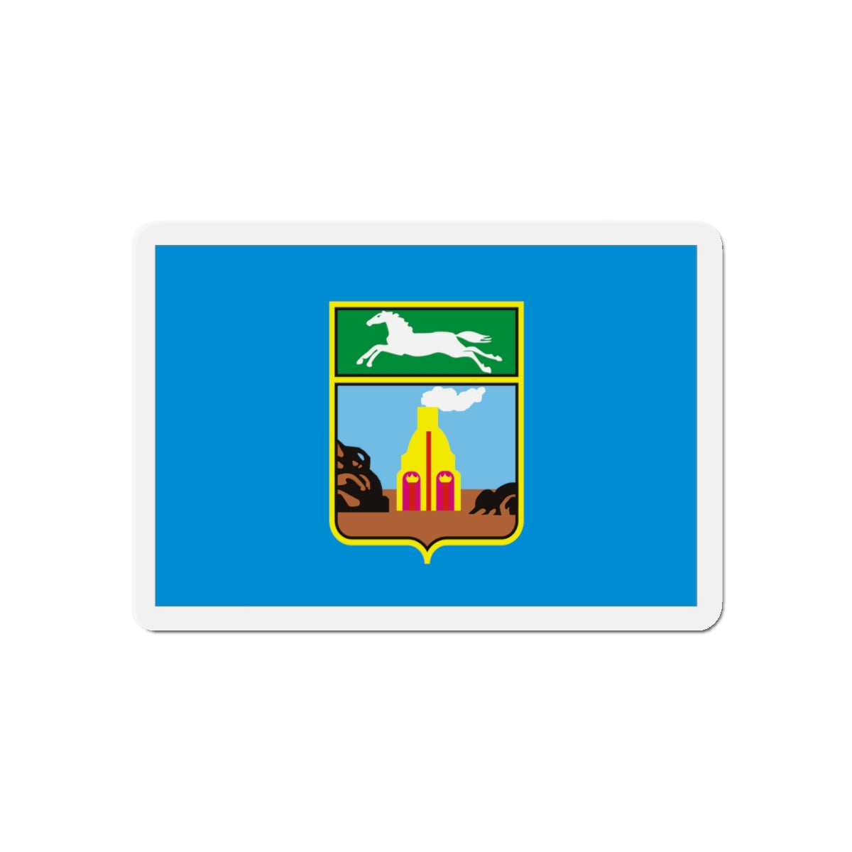 Flag of Barnaul Russia - Die-Cut Magnet-5" x 5"-The Sticker Space