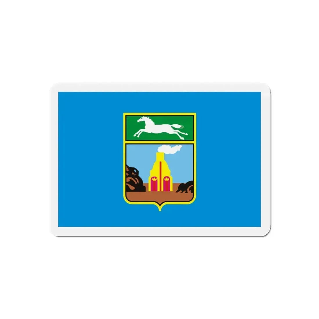 Flag of Barnaul Russia - Refrigerator Magnet 5 Inch - The Sticker Space