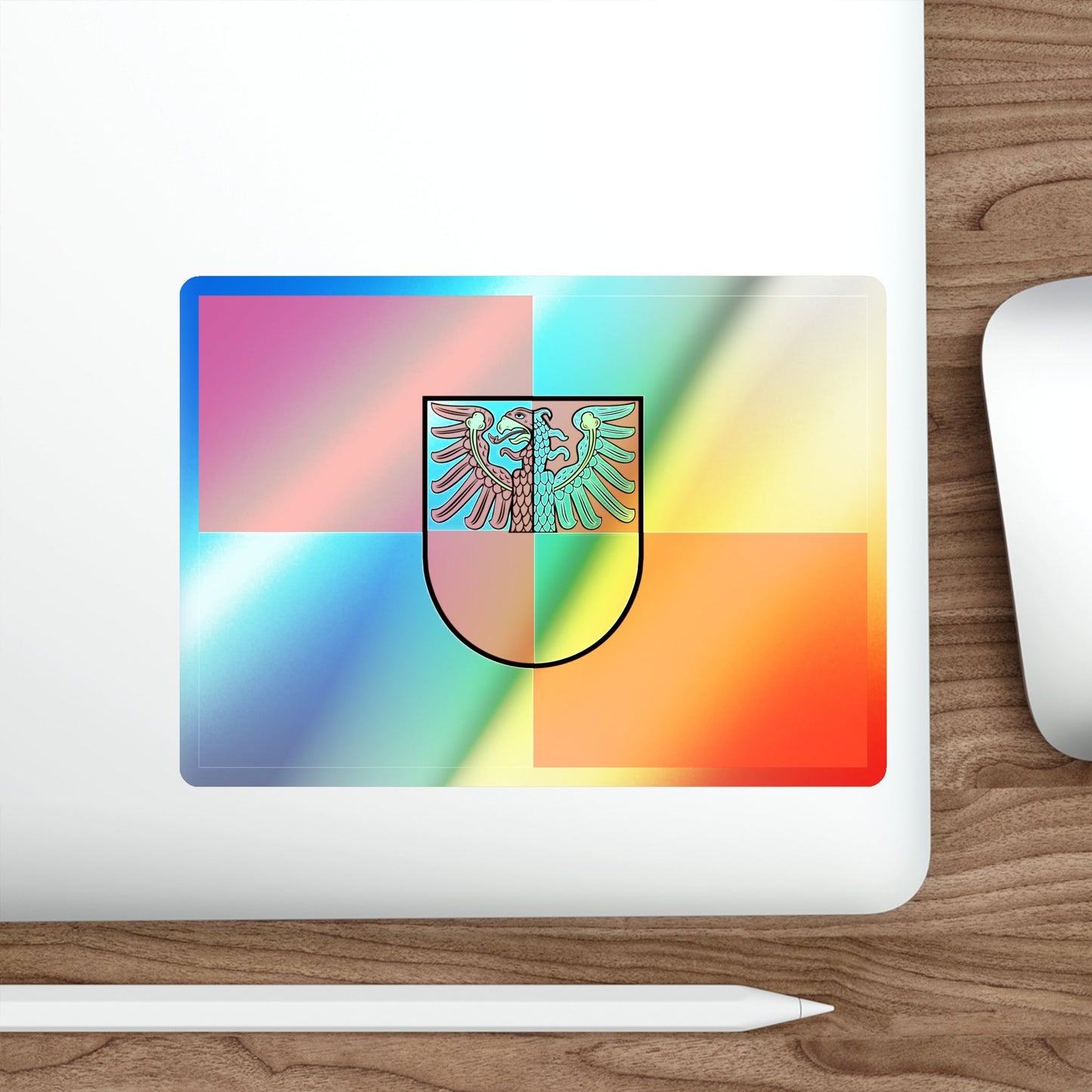 Flag of Barnim Germany Holographic STICKER Die-Cut Vinyl Decal-The Sticker Space