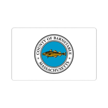 Flag of Barnstable County Massachusetts (United States) STICKER Vinyl Kiss-Cut Decal 2 Inch White - The Sticker Space
