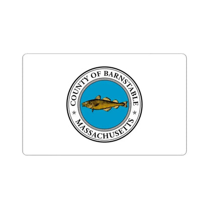 Flag of Barnstable County Massachusetts (United States) STICKER Vinyl Kiss-Cut Decal 6 Inch White - The Sticker Space