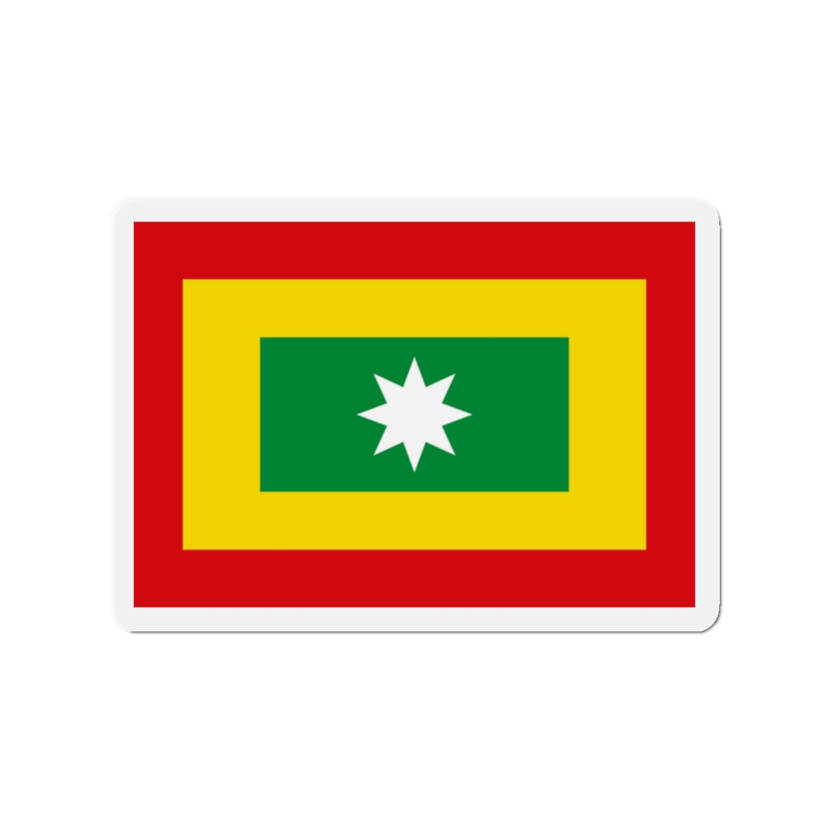 Flag of Barranquilla Atlántico Colombia - Die-Cut Magnet-2" x 2"-The Sticker Space