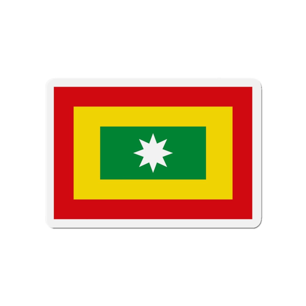 Flag of Barranquilla Atlántico Colombia - Die-Cut Magnet-4" x 4"-The Sticker Space