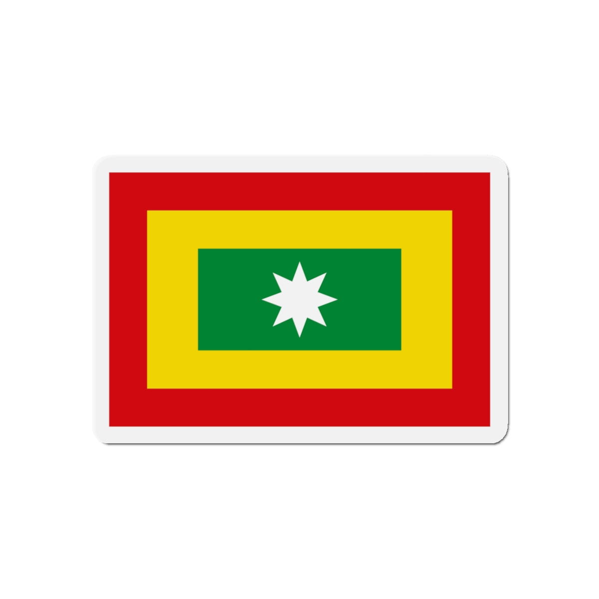 Flag of Barranquilla Atlántico Colombia - Die-Cut Magnet-5" x 5"-The Sticker Space