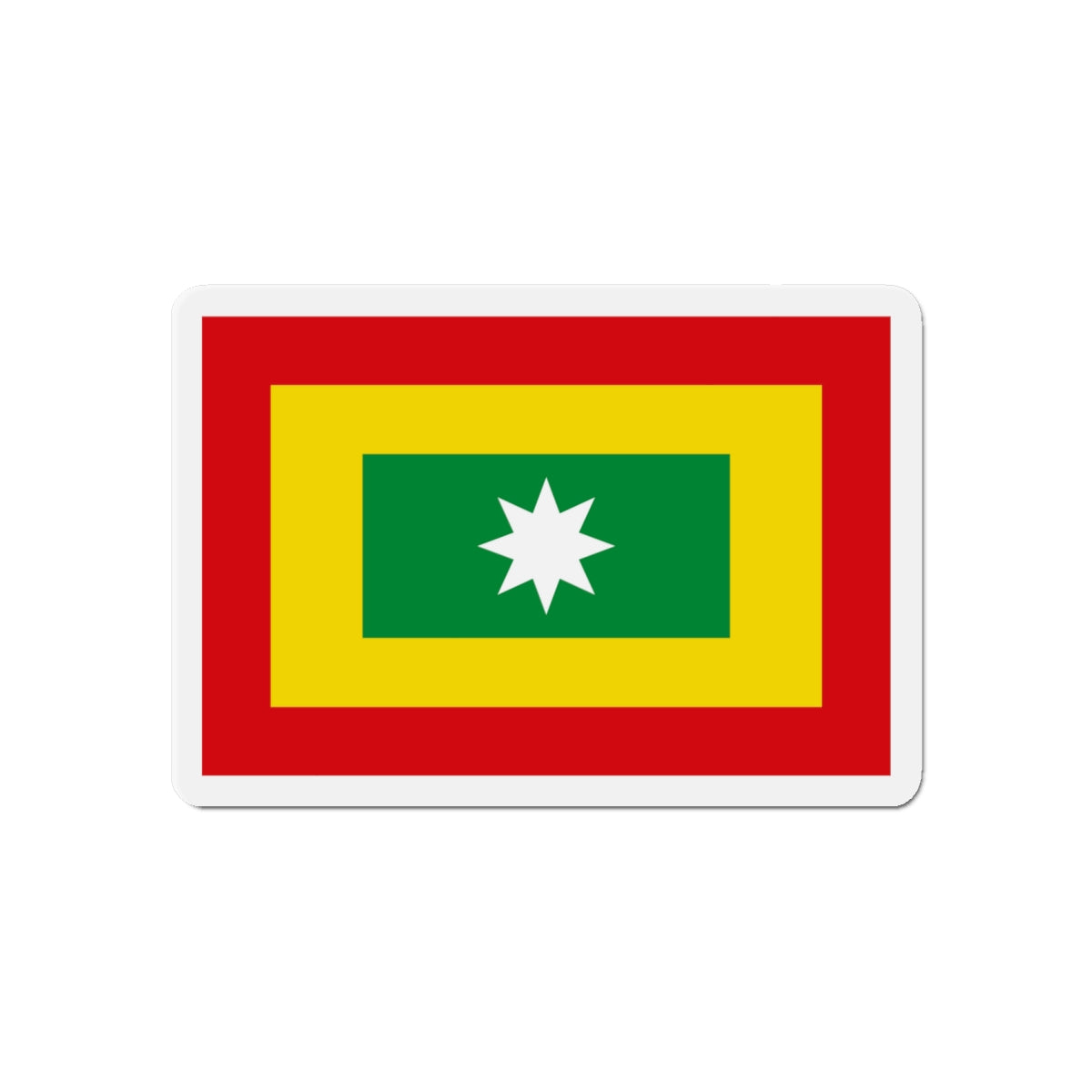 Flag of Barranquilla Atlántico Colombia - Die-Cut Magnet-6 × 6"-The Sticker Space