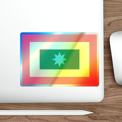 Flag of Barranquilla Atlántico Colombia Holographic STICKER Die-Cut Vinyl Decal-The Sticker Space