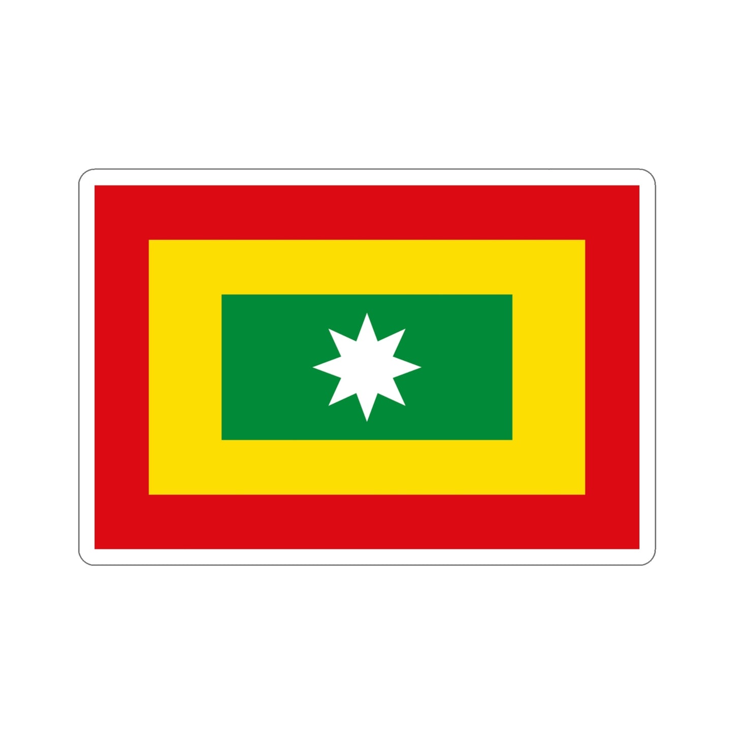 Flag of Barranquilla Atlántico Colombia STICKER Vinyl Die-Cut Decal-4 Inch-The Sticker Space