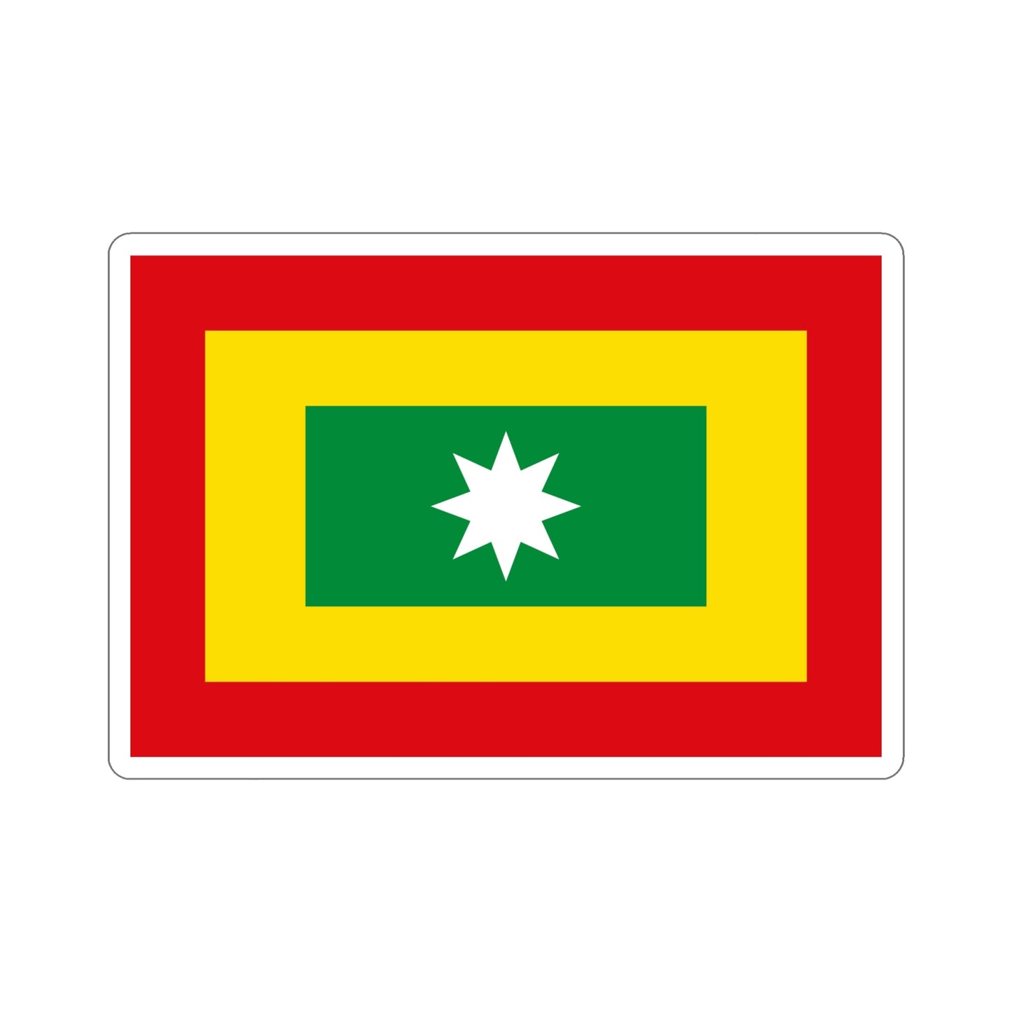 Flag of Barranquilla Atlántico Colombia STICKER Vinyl Die-Cut Decal-6 Inch-The Sticker Space