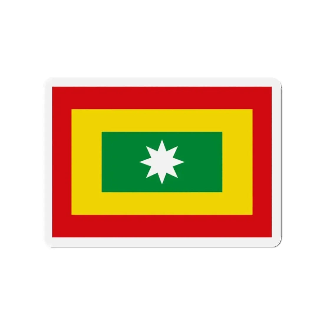 Flag of Barranquilla Atlántico Colombia - Refrigerator Magnet 2 Inch - The Sticker Space