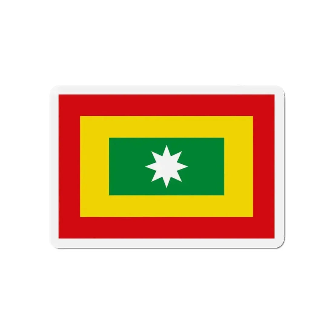 Flag of Barranquilla Atlántico Colombia - Refrigerator Magnet 4 Inch - The Sticker Space