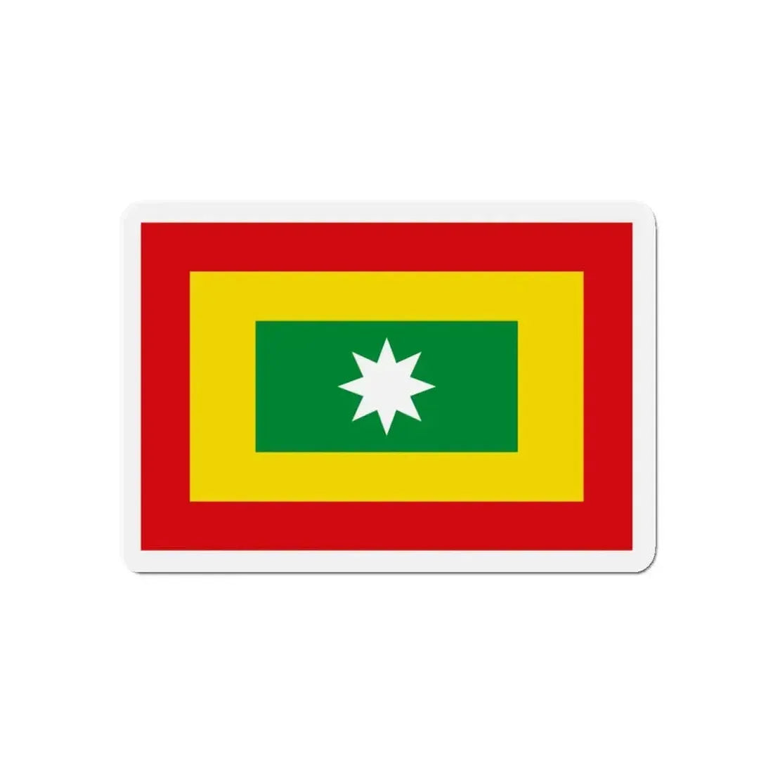 Flag of Barranquilla Atlántico Colombia - Refrigerator Magnet 5 Inch - The Sticker Space