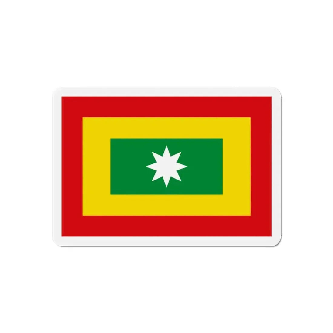 Flag of Barranquilla Atlántico Colombia - Refrigerator Magnet 6 Inch - The Sticker Space