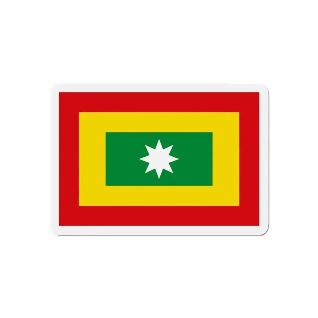 Flag of Barranquilla Atlántico Colombia - Refrigerator Magnet - The Sticker Space
