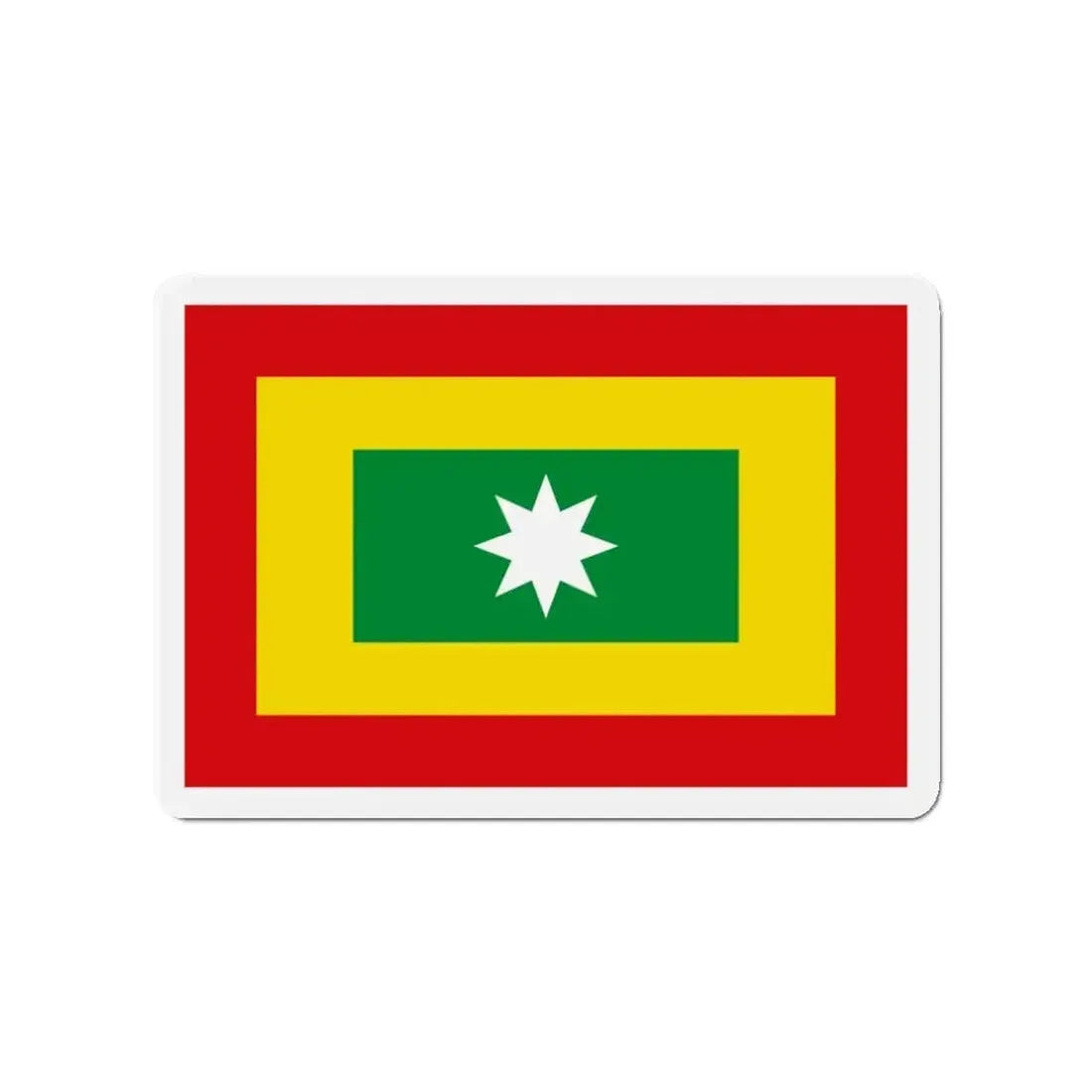 Flag of Barranquilla Atlántico Colombia - Refrigerator Magnet - The Sticker Space