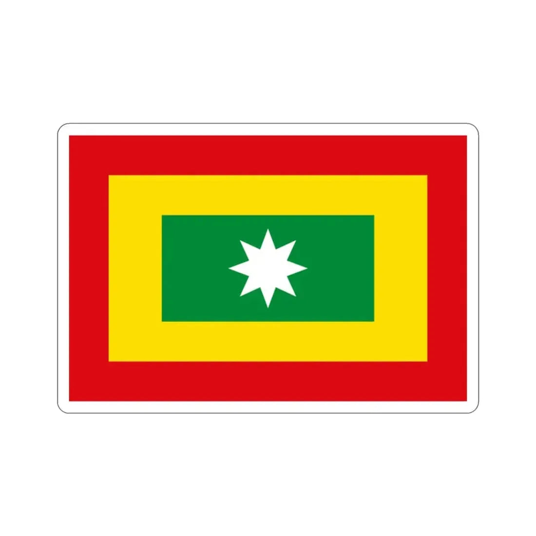 Flag of Barranquilla Atlántico Colombia STICKER Vinyl Die-Cut Decal 2 Inch - The Sticker Space