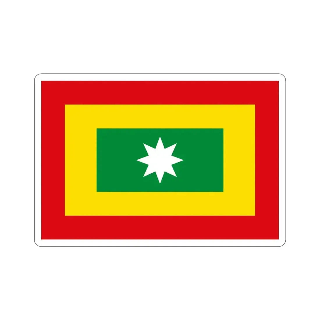 Flag of Barranquilla Atlántico Colombia STICKER Vinyl Die-Cut Decal 3 Inch - The Sticker Space