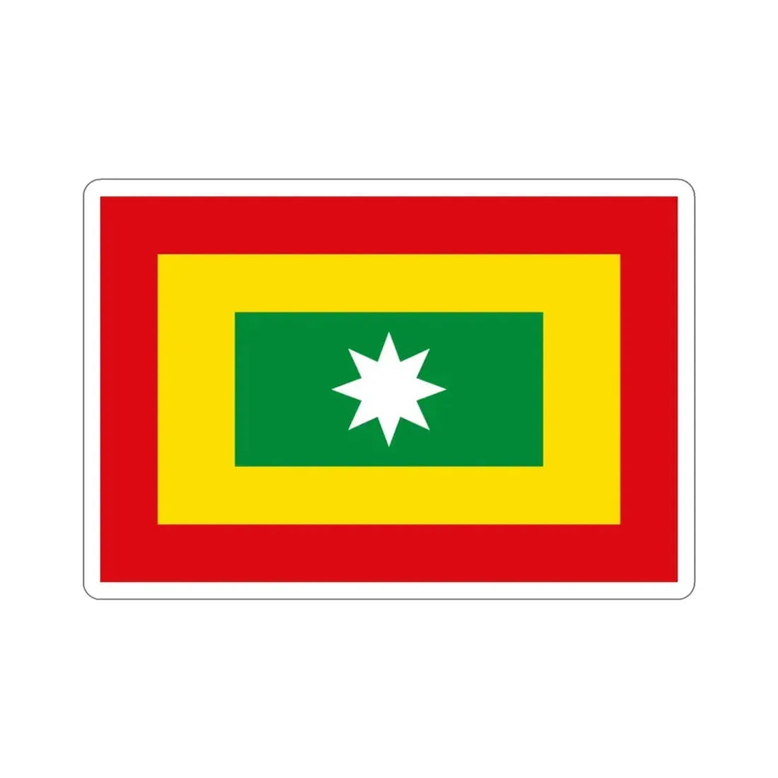Flag of Barranquilla Atlántico Colombia STICKER Vinyl Die-Cut Decal 3 Inch - The Sticker Space