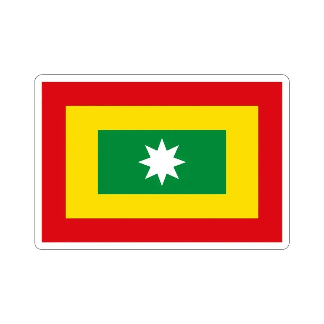 Flag of Barranquilla Atlántico Colombia STICKER Vinyl Die-Cut Decal 4 Inch - The Sticker Space