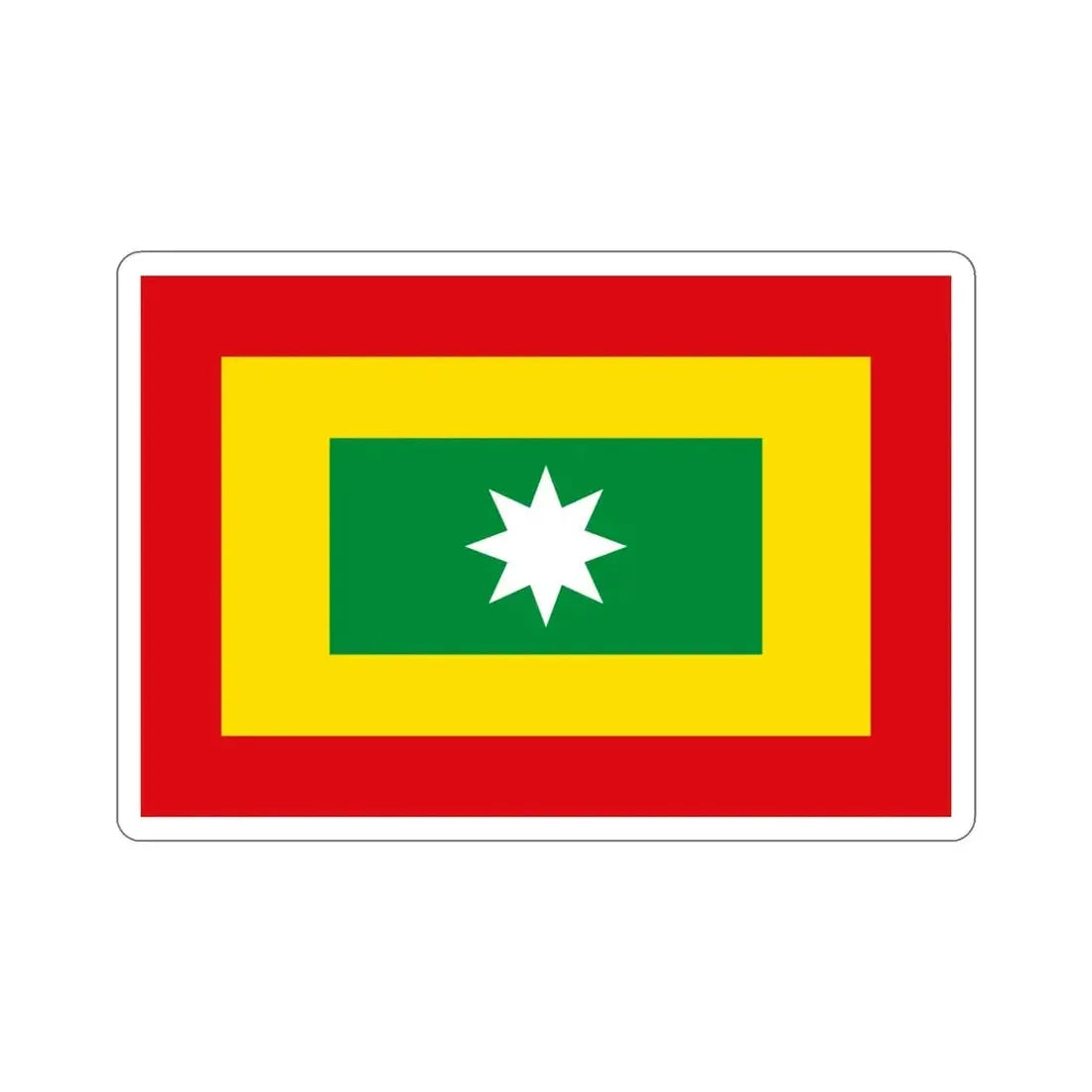Flag of Barranquilla Atlántico Colombia STICKER Vinyl Die-Cut Decal 4 Inch - The Sticker Space