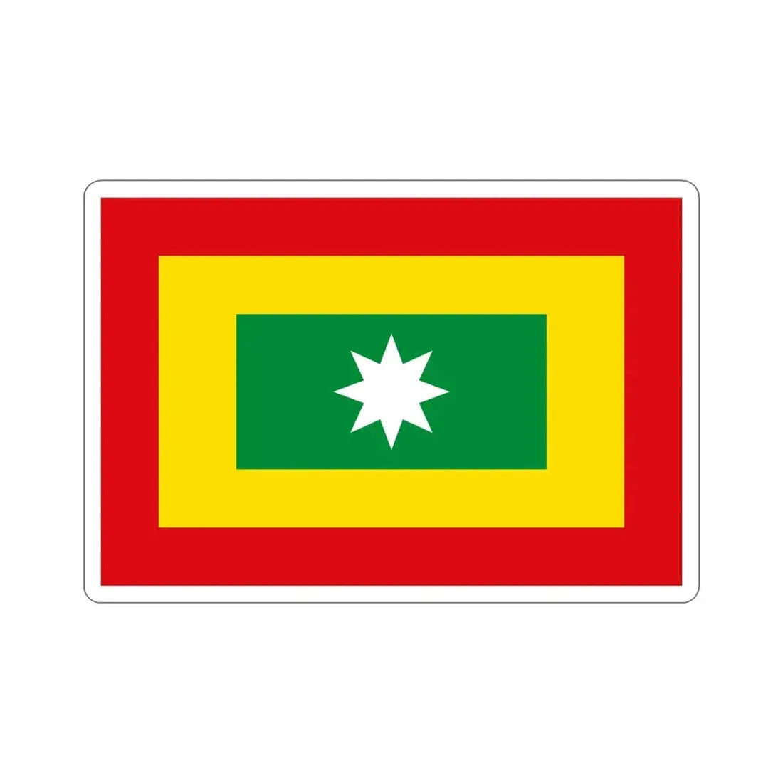 Flag of Barranquilla Atlántico Colombia STICKER Vinyl Die-Cut Decal 5 Inch - The Sticker Space