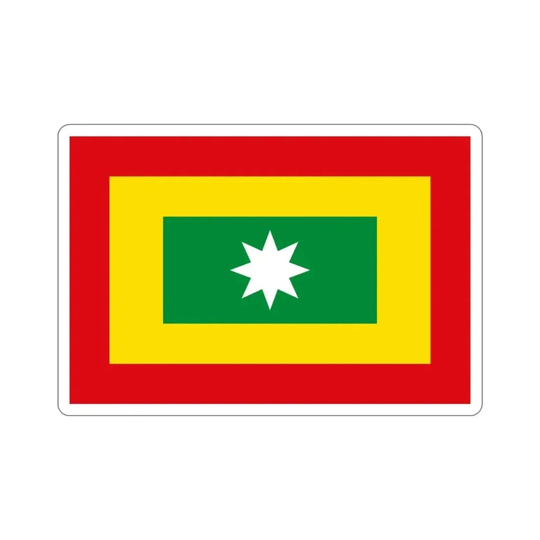 Flag of Barranquilla Atlántico Colombia STICKER Vinyl Die-Cut Decal 6 Inch - The Sticker Space