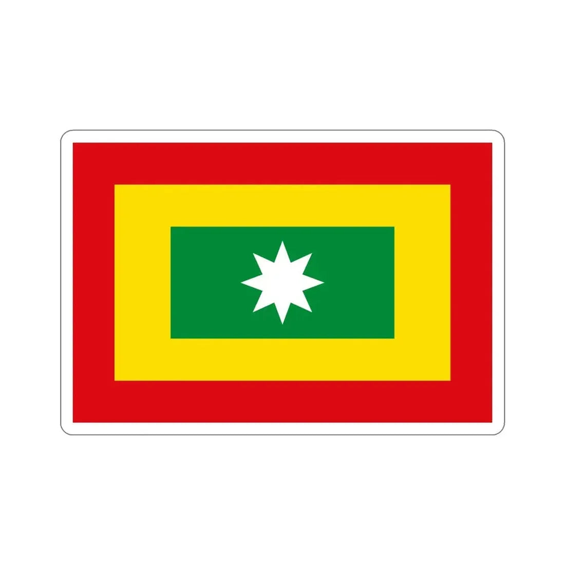 Flag of Barranquilla Atlántico Colombia STICKER Vinyl Die-Cut Decal 6 Inch - The Sticker Space