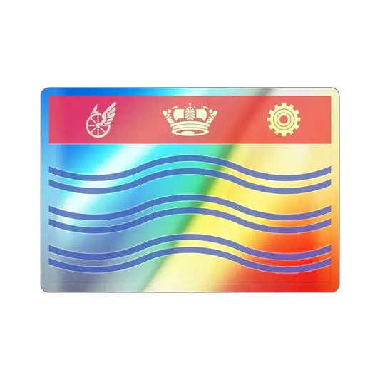 Flag of Barrie Canada Holographic STICKER Die-Cut Vinyl Decal 6 Inch Holographic - The Sticker Space