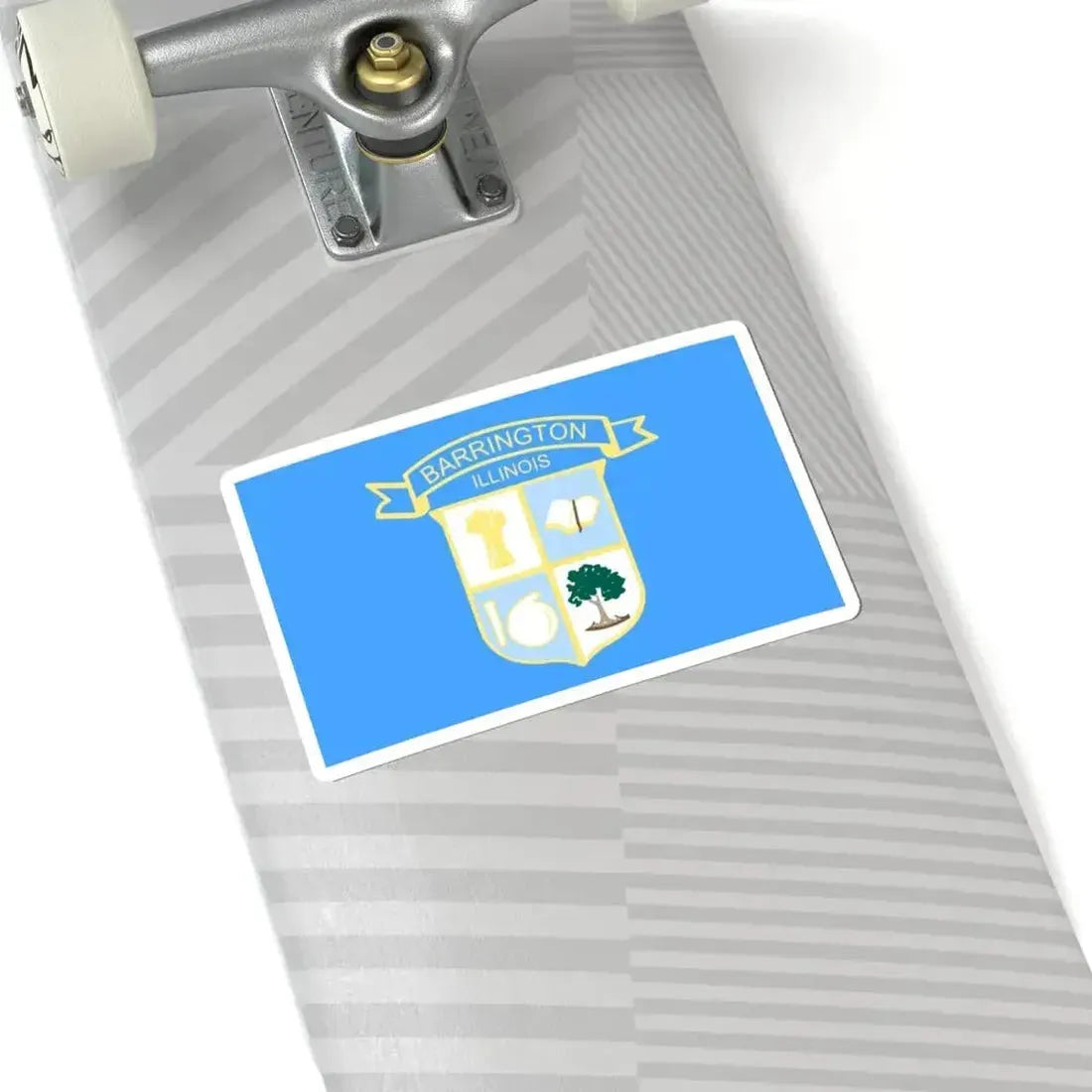 Flag of Barrington Illinois (United States) STICKER Vinyl Kiss-Cut Decal - The Sticker Space