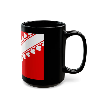 Flag of Bas Rhin France 2 - Black Coffee Mug-The Sticker Space