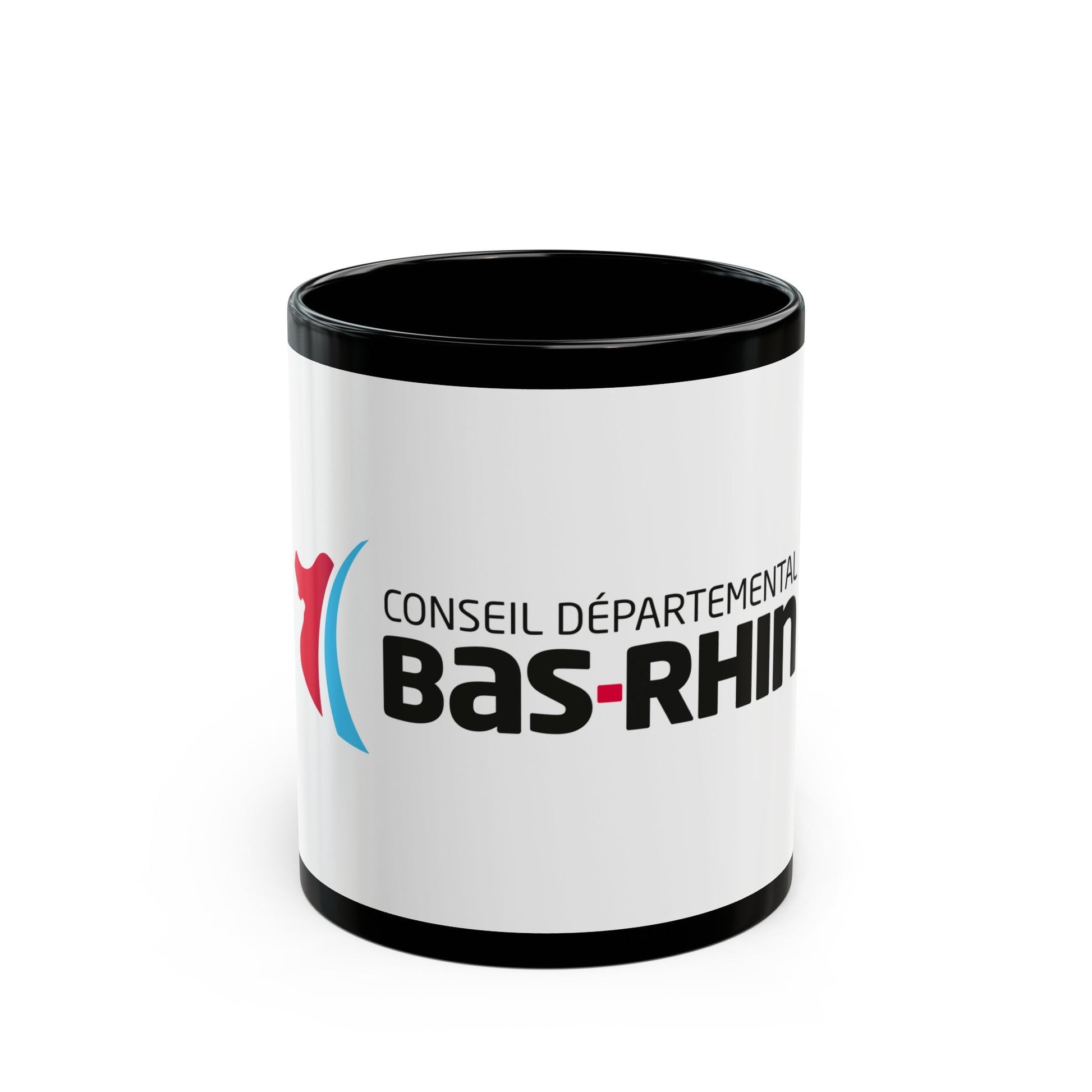 Flag of Bas Rhin France - Black Coffee Mug-11oz-The Sticker Space