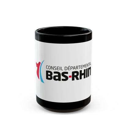 Flag of Bas Rhin France - Black Coffee Mug-15oz-The Sticker Space