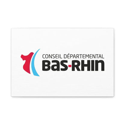 Flag of Bas Rhin France - Canvas Wall Art 18″ x 12″ 1.25" - The Sticker Space