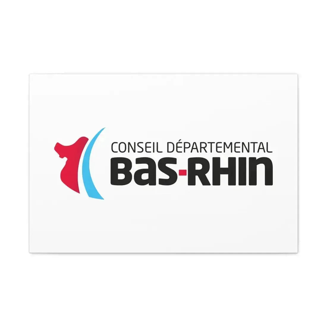 Flag of Bas Rhin France - Canvas Wall Art 30" x 20" 1.25" - The Sticker Space