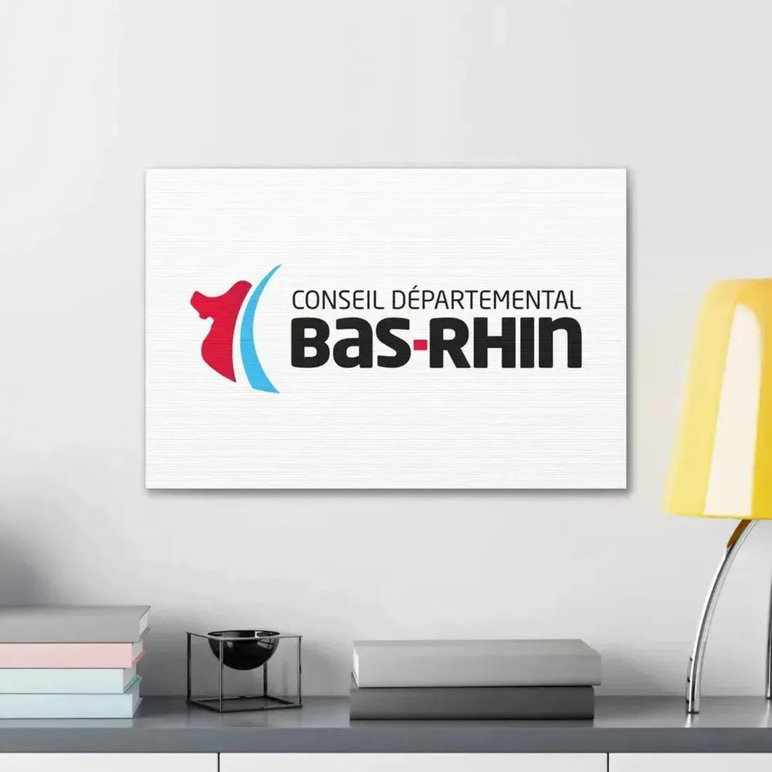 Flag of Bas Rhin France - Canvas Wall Art - The Sticker Space