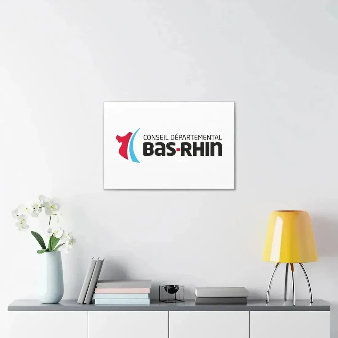 Flag of Bas Rhin France - Canvas Wall Art - The Sticker Space