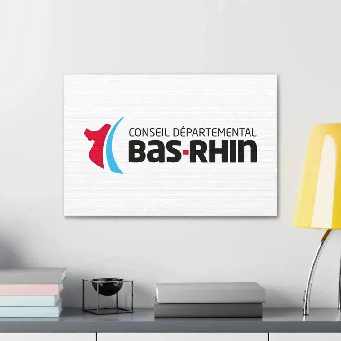 Flag of Bas Rhin France - Canvas Wall Art - The Sticker Space