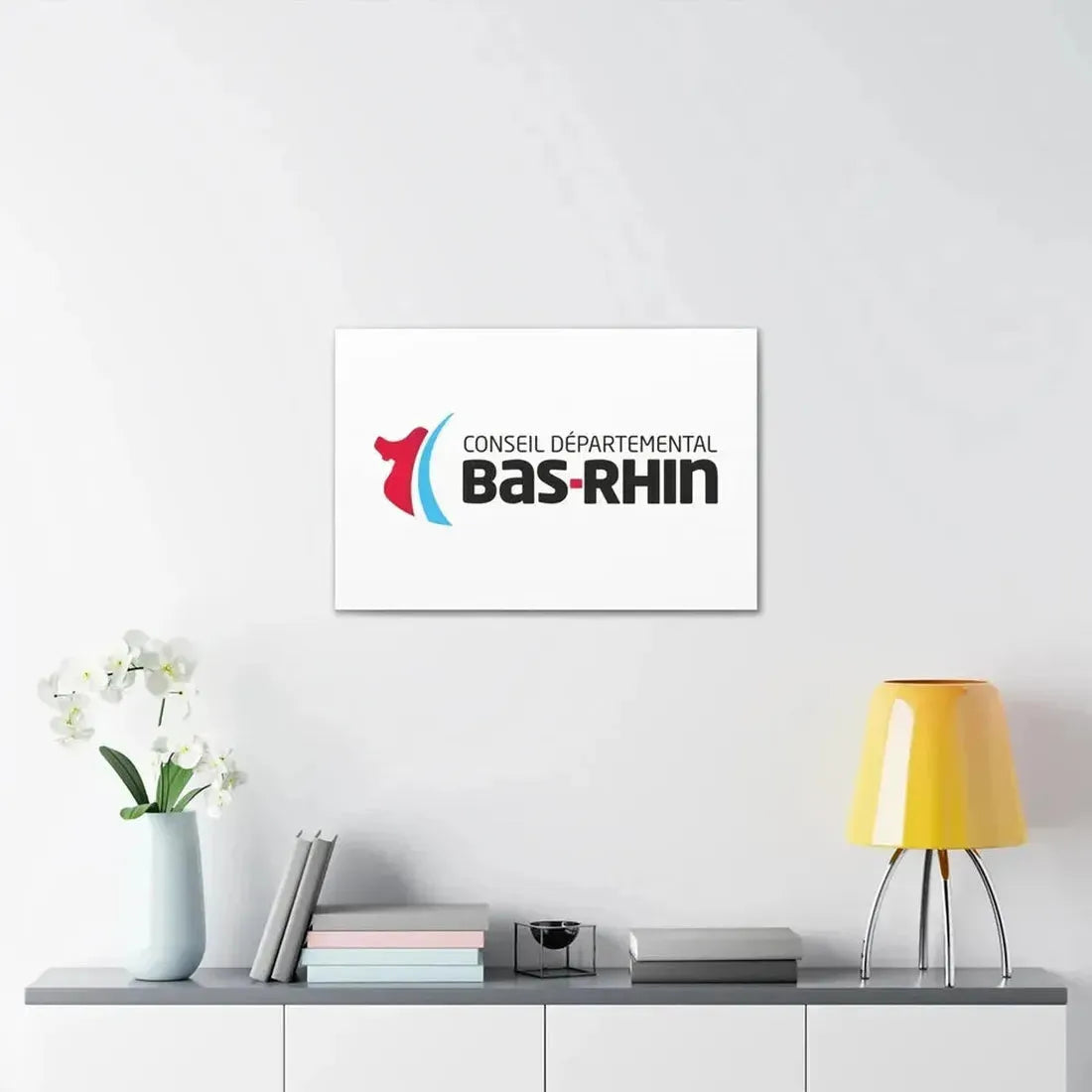 Flag of Bas Rhin France - Canvas Wall Art - The Sticker Space