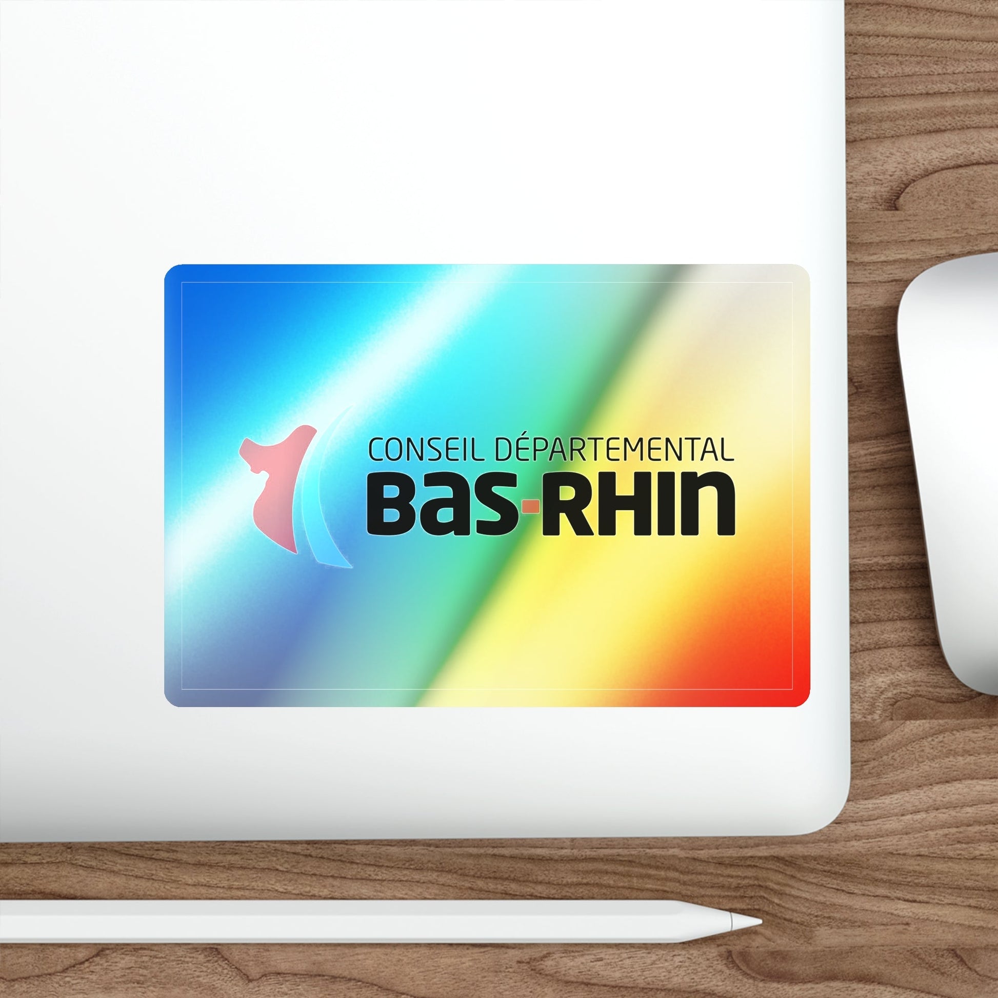 Flag of Bas Rhin France Holographic STICKER Die-Cut Vinyl Decal-The Sticker Space