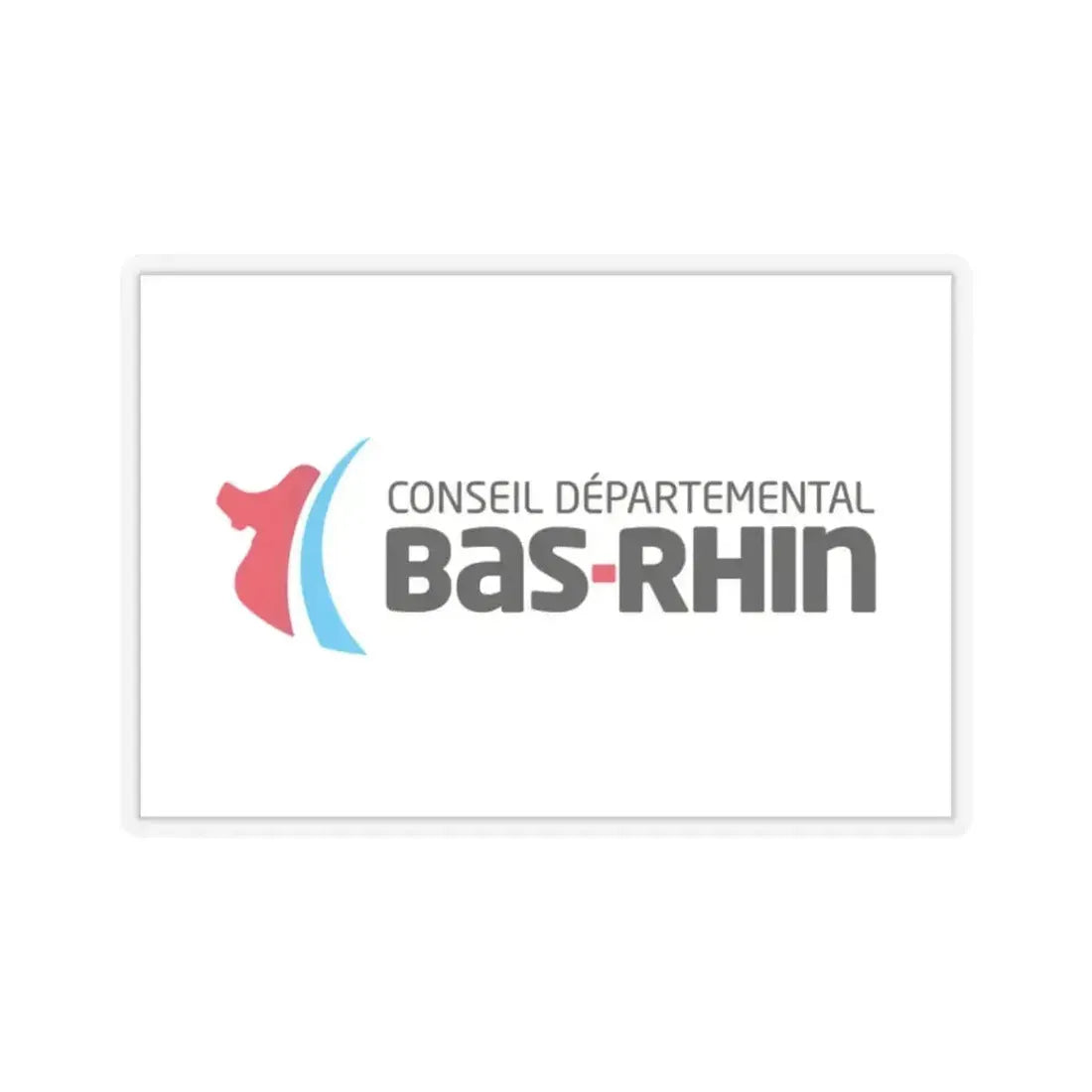 Flag of Bas Rhin France - STICKER Vinyl Kiss-Cut Decal 2 Inch Transparent - The Sticker Space